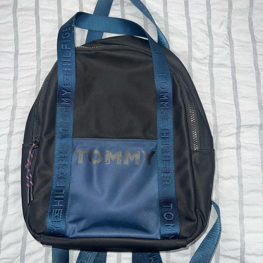 Tommy Hilfiger Navy and Black Men's Backpack